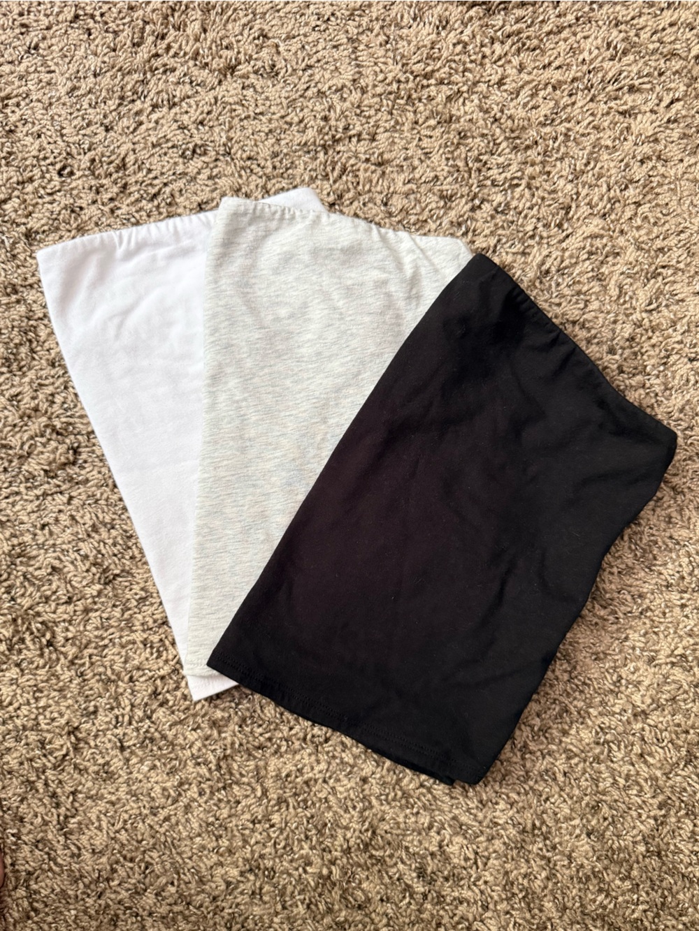 BUNDLE of 3 • No Boundaries • Basic Tube Tops - Black, Gray, White • Mediums